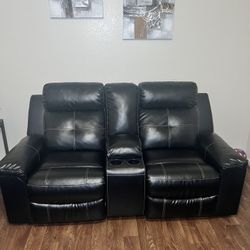 Leather Couch Living Room Set