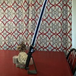 Star wars Black Series Mandalorian Darksaber Force FX Elite.. Display Stand Included. Excellent Condition.  Please read