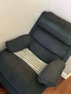 Blue rocking chair