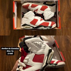 Jordan 6s Carmine
