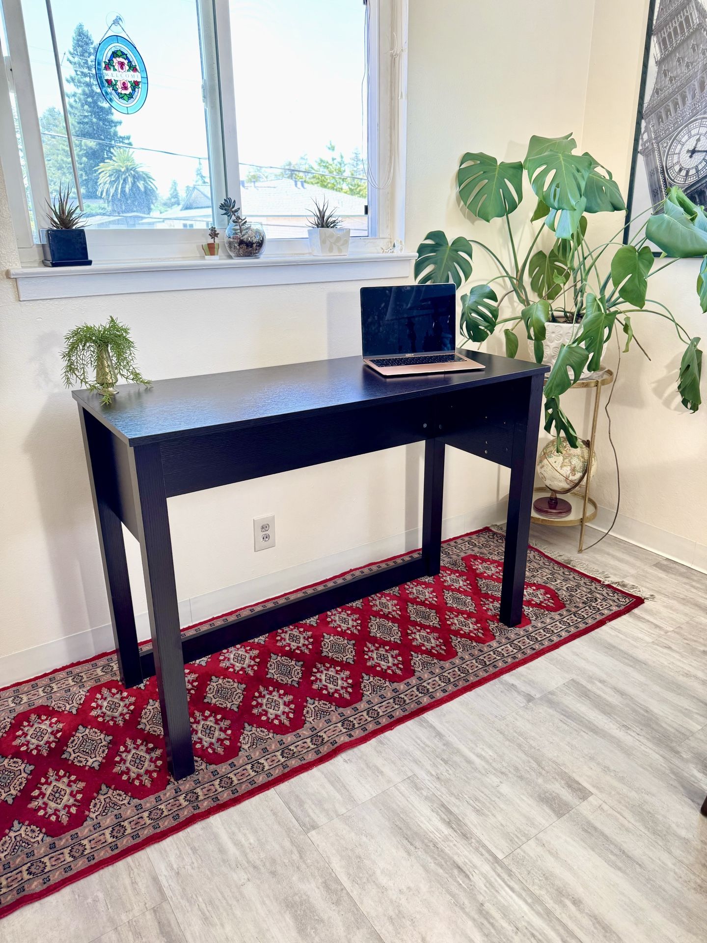 Modern Black Standing Desk / Kitchen Island Bar