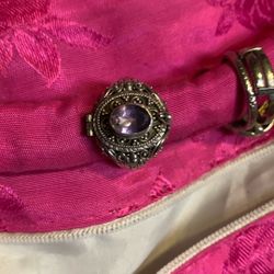 Sterling Silver, Amethyst  Poison Ring