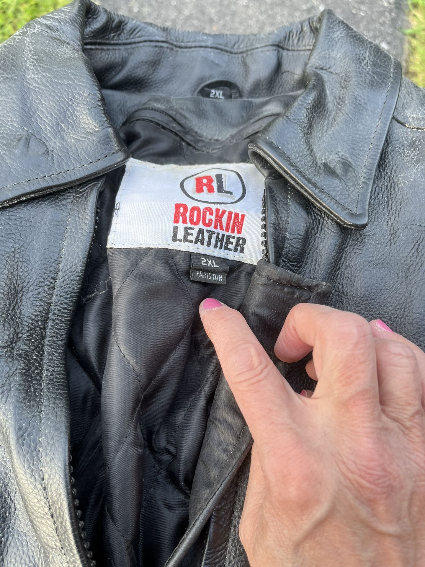 Four Genuine Biker Leather Jackets Sizes 2X, 3X, and 4X