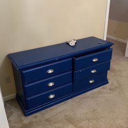 Blue 6 Drawer Dresser