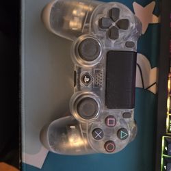 PS4 DualShock 4 Wireless Controller – Clear Edition – Excellent Condition