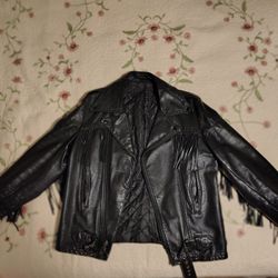 Men's/Women's Leather Fringed Jacket 