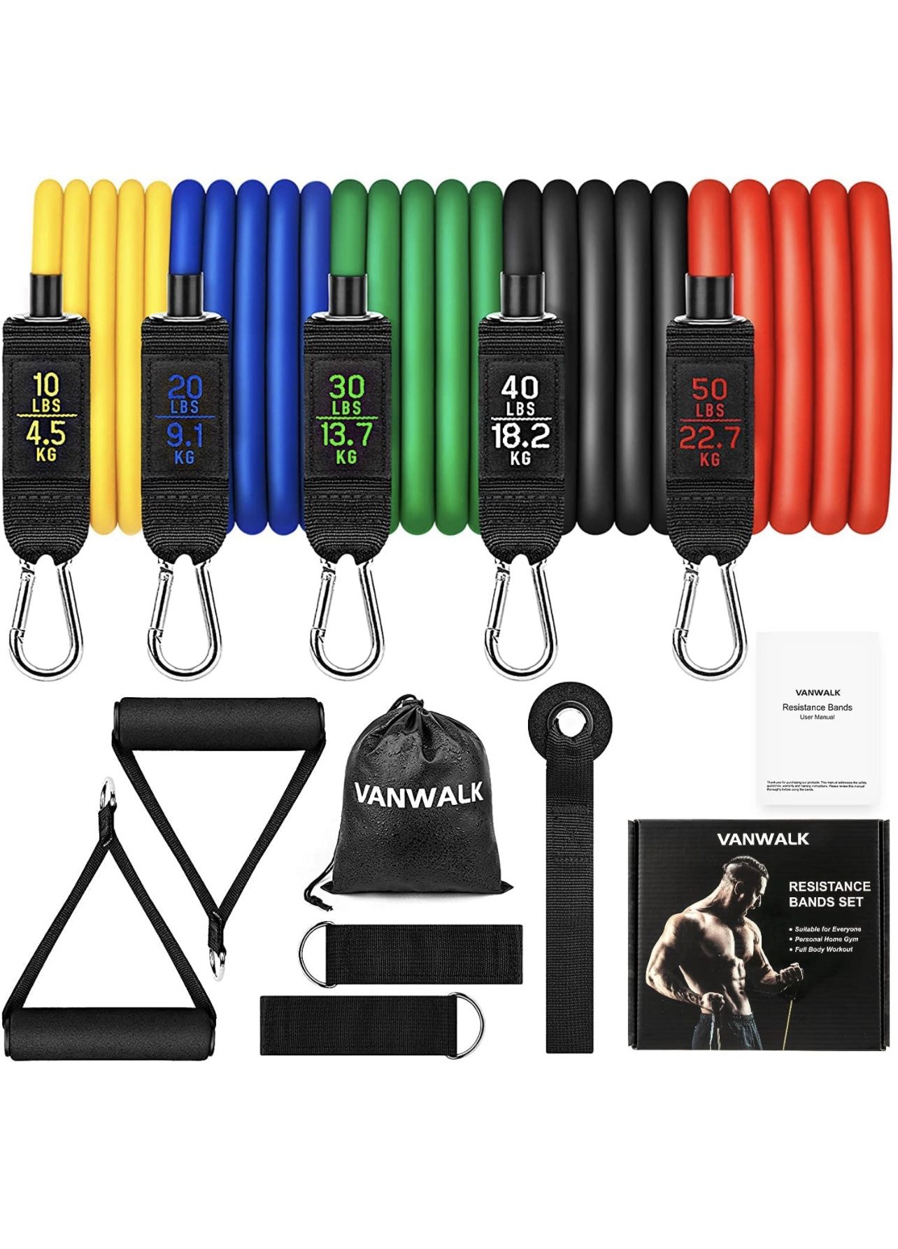 Resistance Band Set | Workout/Gym Bands | 11 PCs