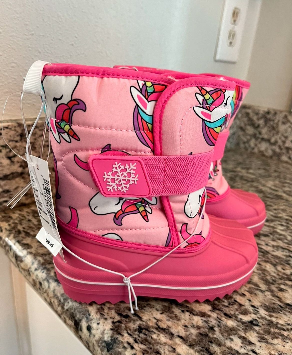 Pink Unicorn Snow Boots Kids