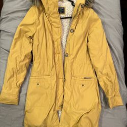 Abercrombie Yellow Sherpa Parka