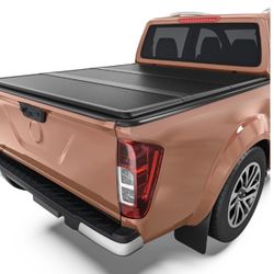 LEDKINGDOMUS FRP Hard Folding Truck Bed Tonneau Cover Fit For Nissan Frontier 2005-2026 5ft Bed (NOT For México)