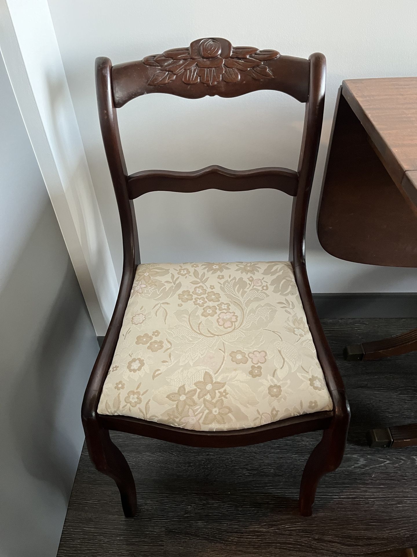 Vintage Mahogany Rose-back Duncan Phyfe Chairs - Per Chair Price