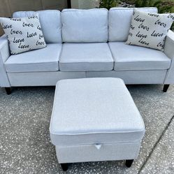 Couch & Ottoman Set