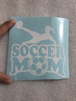 Female soccer mom vinyl decal