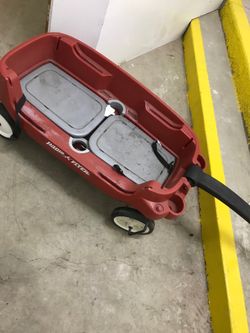 Toddler radio flyer wagon as is used