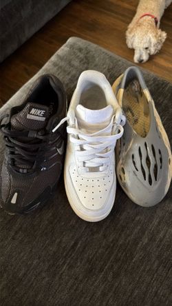 Mixed Lot of 3 Used Sneakers and Slides