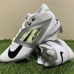 Brand New Nike Alpha Menace 4 Pro Football Cleats White Photon Dust Men Size 10.5