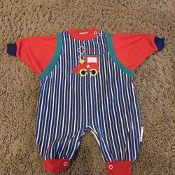 Vintage Train Romper