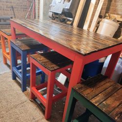 Bar Height Multi Color Table Set 