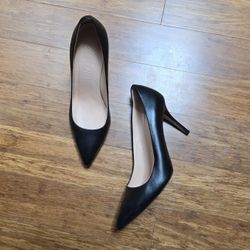 J.Crew Black Leather Pumps Size 9