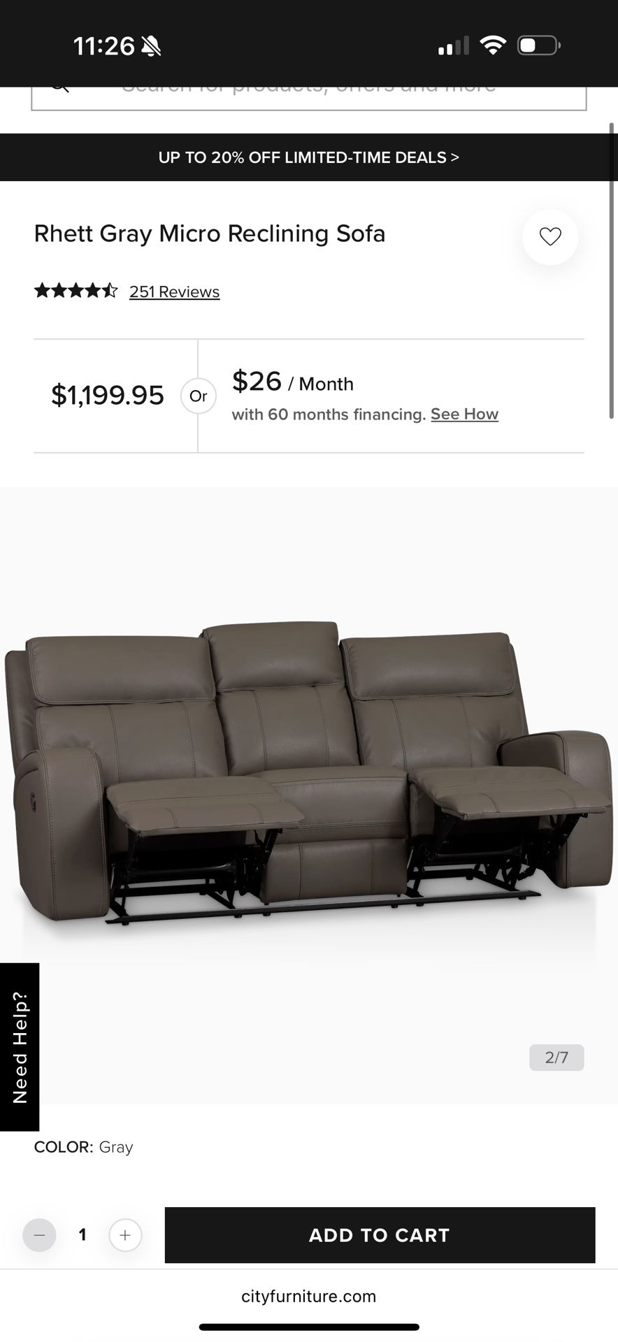 Reclining Sofa