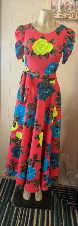 Floral Maxi Dress with Tie Waist