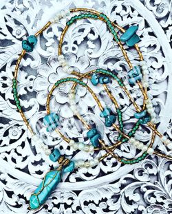 Turquoise Love Waist Beads