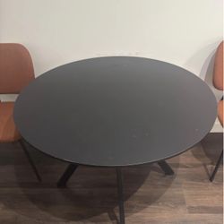 Black Round Dining Table 39.5”  - $80
