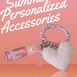 Personalized Mini Lip Gloss With Keychain 