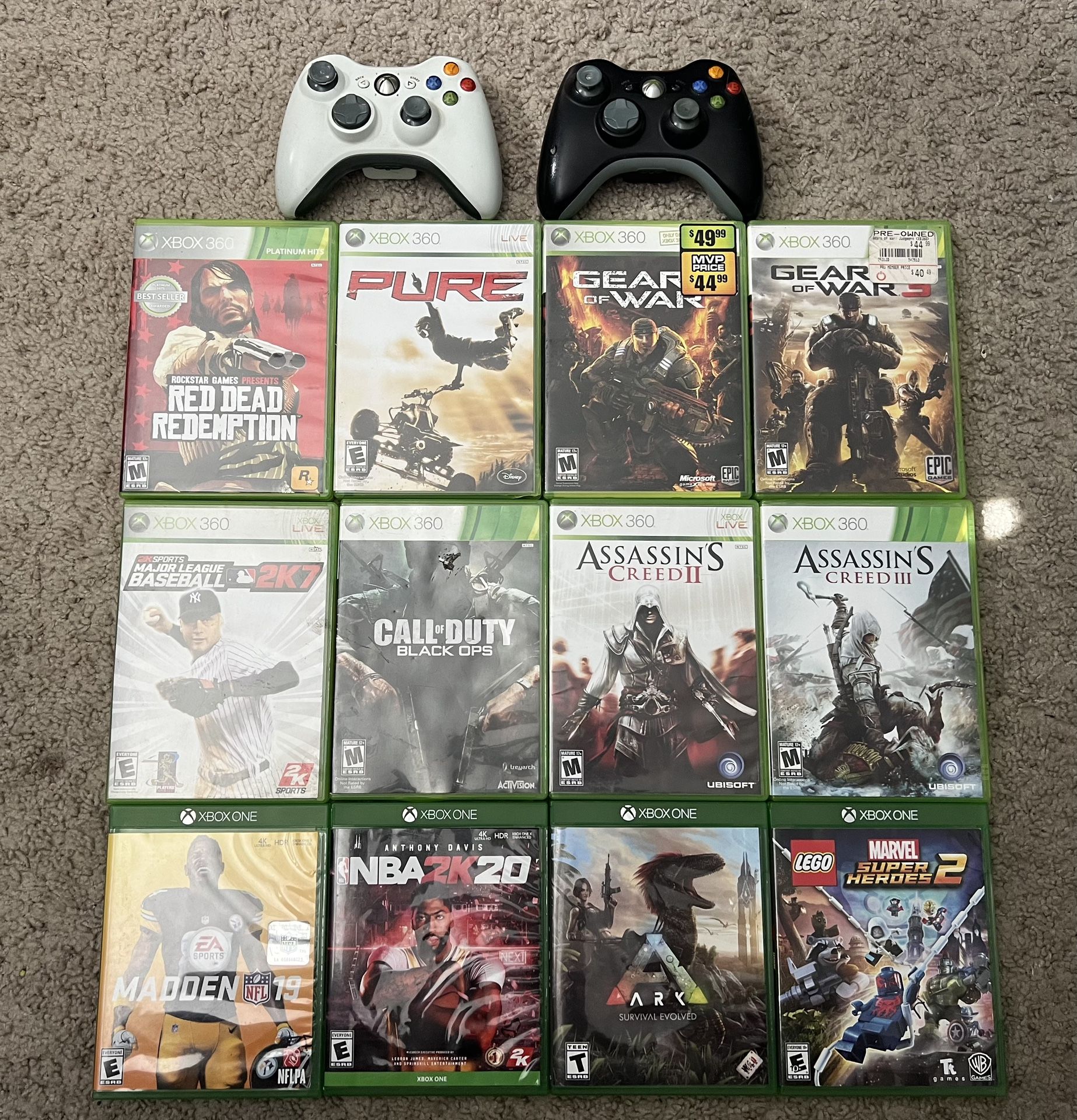 Xbox one and 360 games