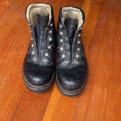 Vintage Leather Hiking Boots 