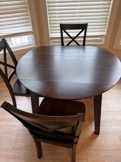 5-Piece Dining Set – Round Table & 4 Chairs – $150 OBO
