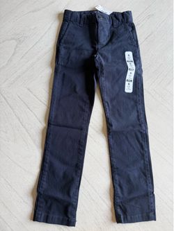 Boys Uniform Stretch Skinny Chino Pants - Navy Blue