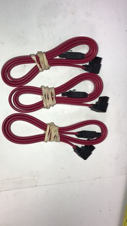 3 PCs SATA COMPUTER cable 24 inch with clip