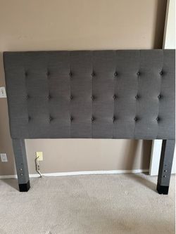 Queen bed headboard and frame
