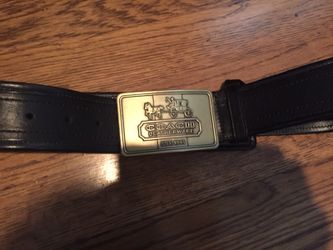 Women's coach belt leather