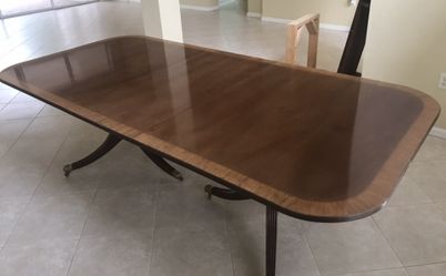 Formal Dining Room Table With 8 Armed Chairs