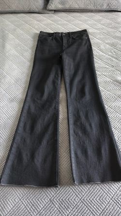 Black Wide-Leg Flare Jeans