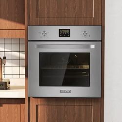 Empava 24 in. 2.3 cu.ft. Single Propane Gas Wall Oven with Convection and Digital Timer in Stainless Steel