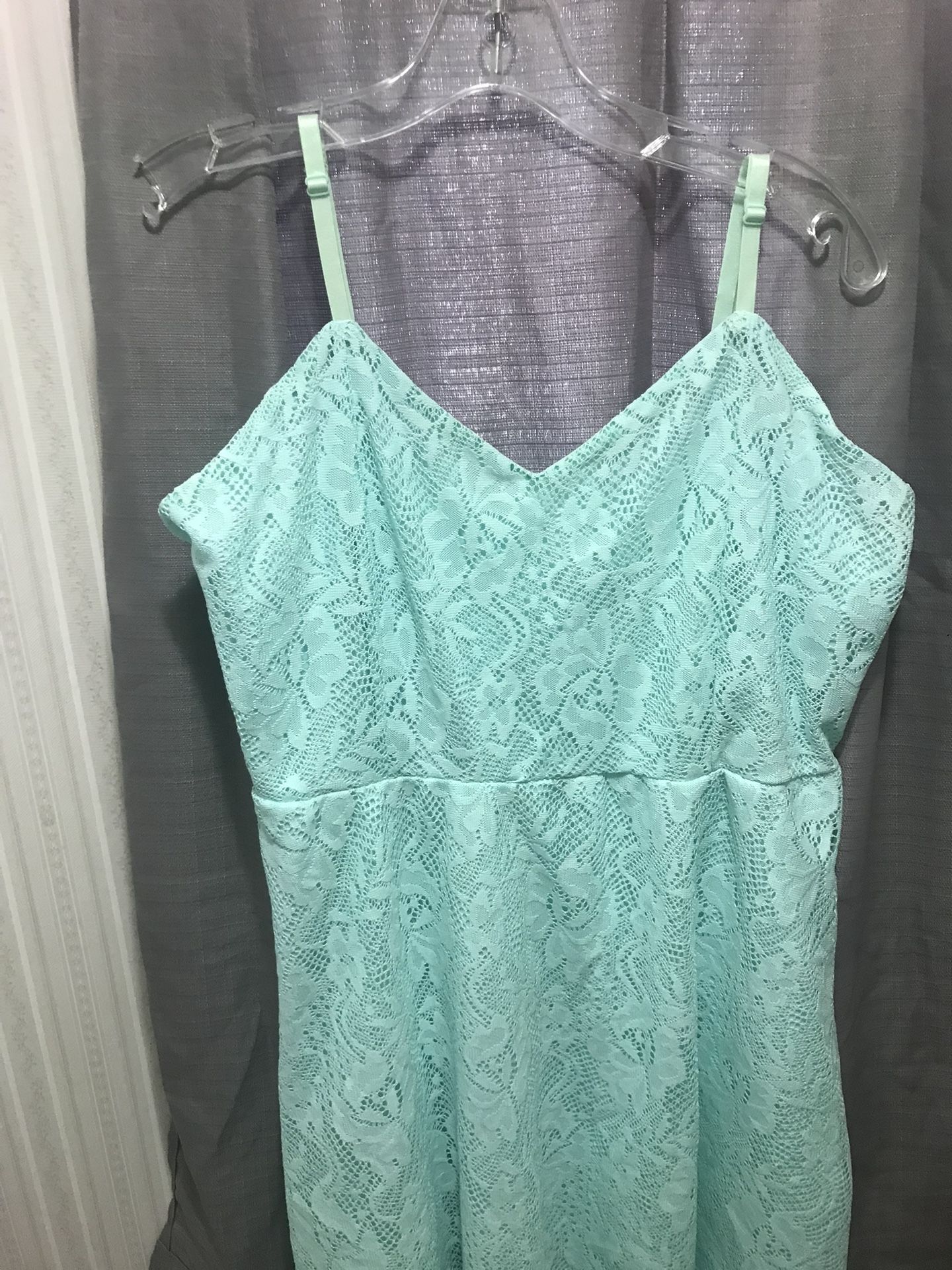 Lace Stretch Blue Dress 15-17