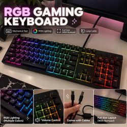 RGB Gaming Keyboard Full Size with Numpad