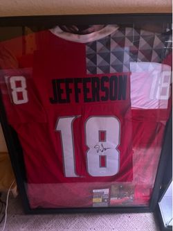Justin Jefferson Signed Jersey Framed