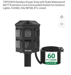 TIFFCOF strip W Stake / 60’ extension cord/remote