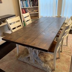 Farmhouse table & chairs