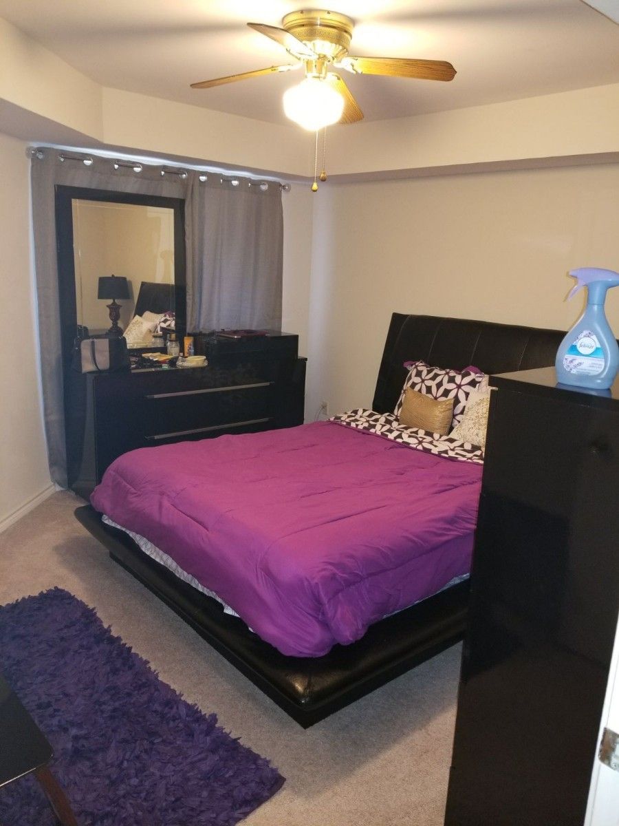 Queen size bedroom set for sale including matress and box spring