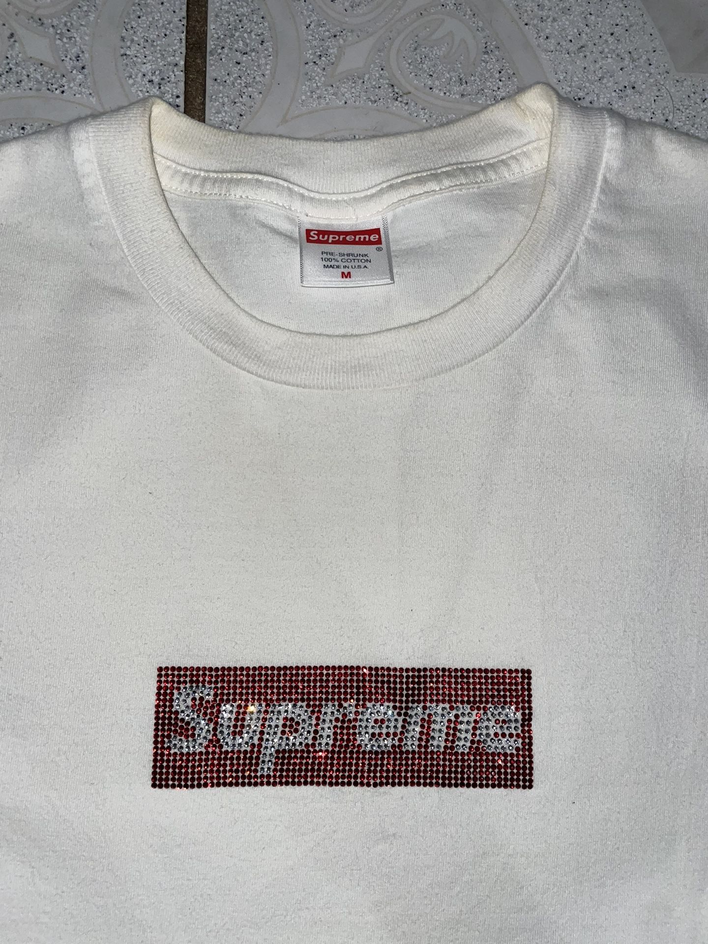 Supreme Swarovski Box Logo Tee