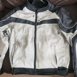 BILT Techno XL Grey/ Black Mesh Motorcycle Jacket