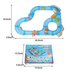 69 Pcs Ocean Track Children's Playground Parenting Fishing Game, Educatioal toys for toddlers