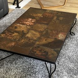 Stylish Used Tile (fixed) Top Coffee Table+End Table
