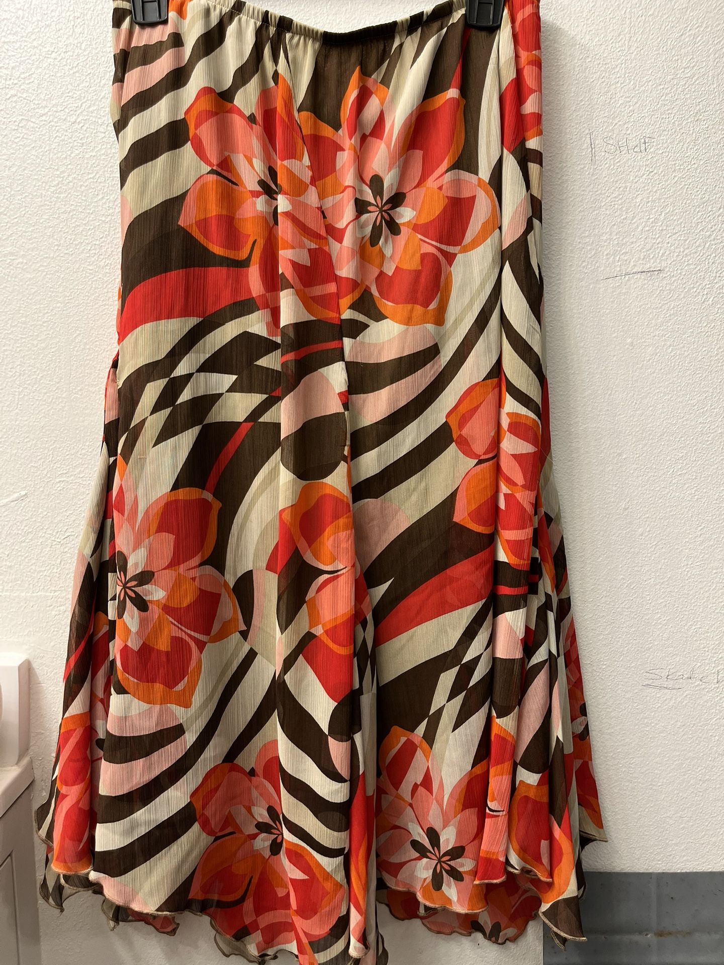 Cato Flowy Flower Skirt