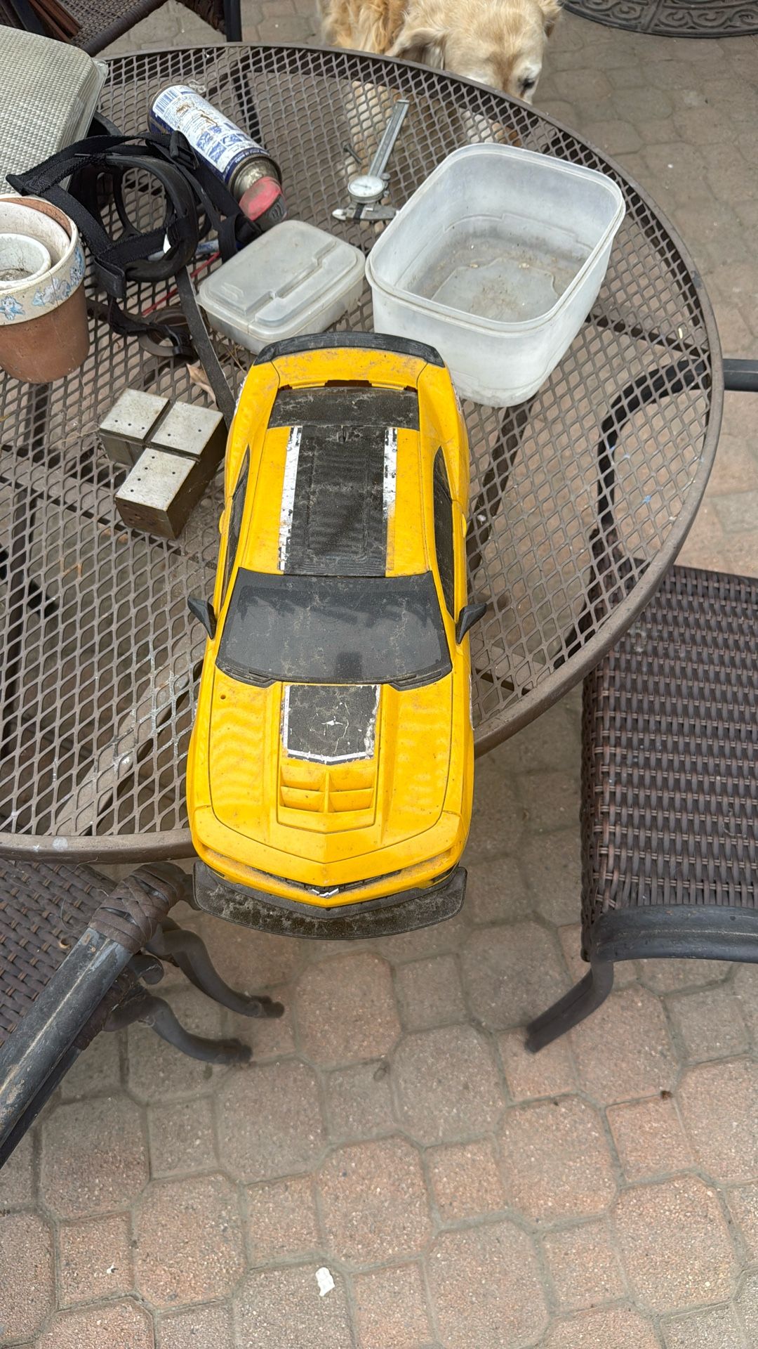 Used Yellow RC Sports Car – 2012, Damaged, Sold As-Is